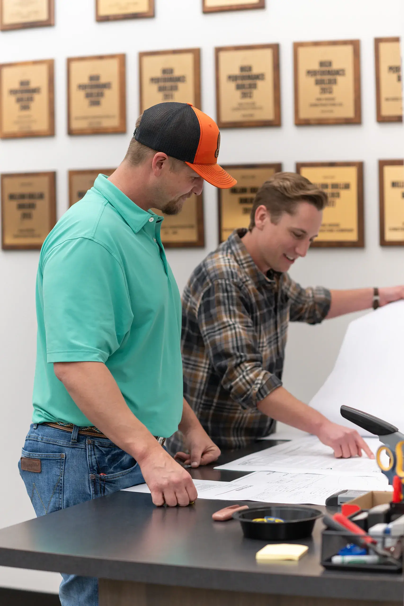 Team discussing project