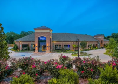 Landscaping around BancFirst exterior