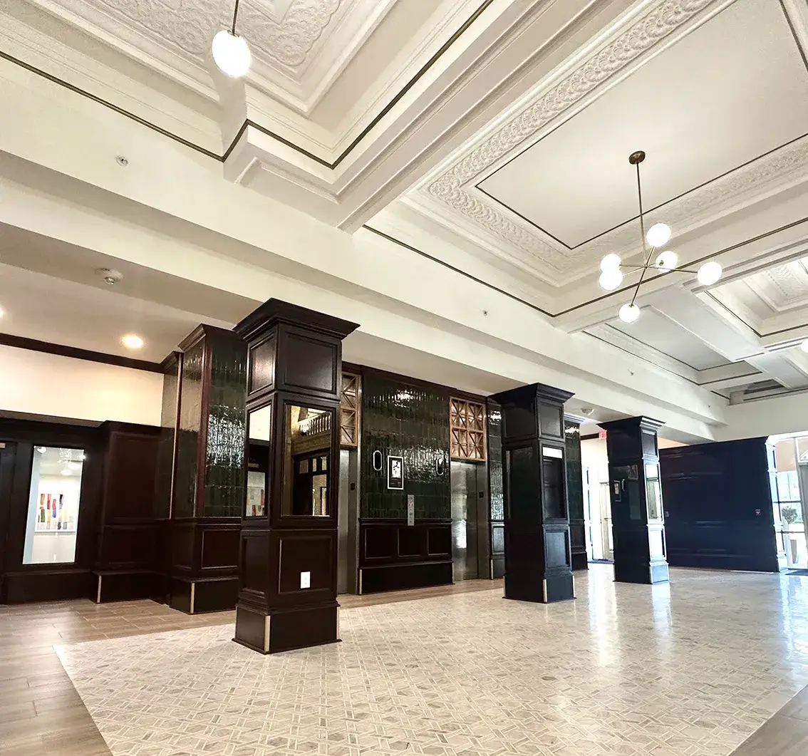 Interior of Harlow building