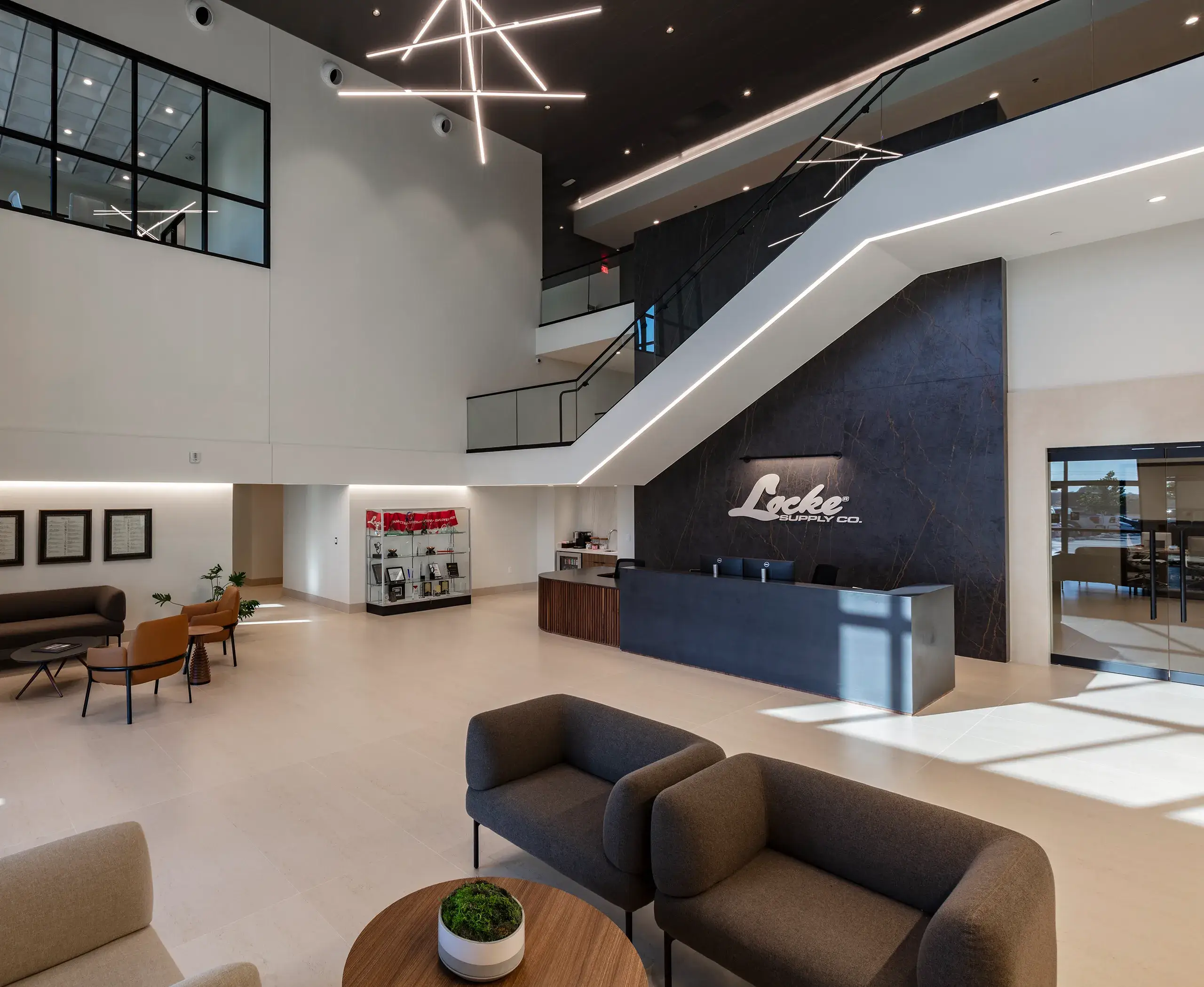 Interior entryway of Locke Supply building