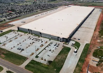 Aerial view of warehouse