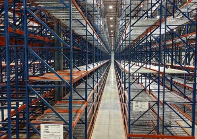 Shelves in warehouse