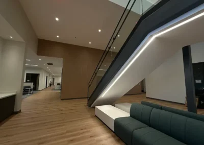 Interior staircase and furniture