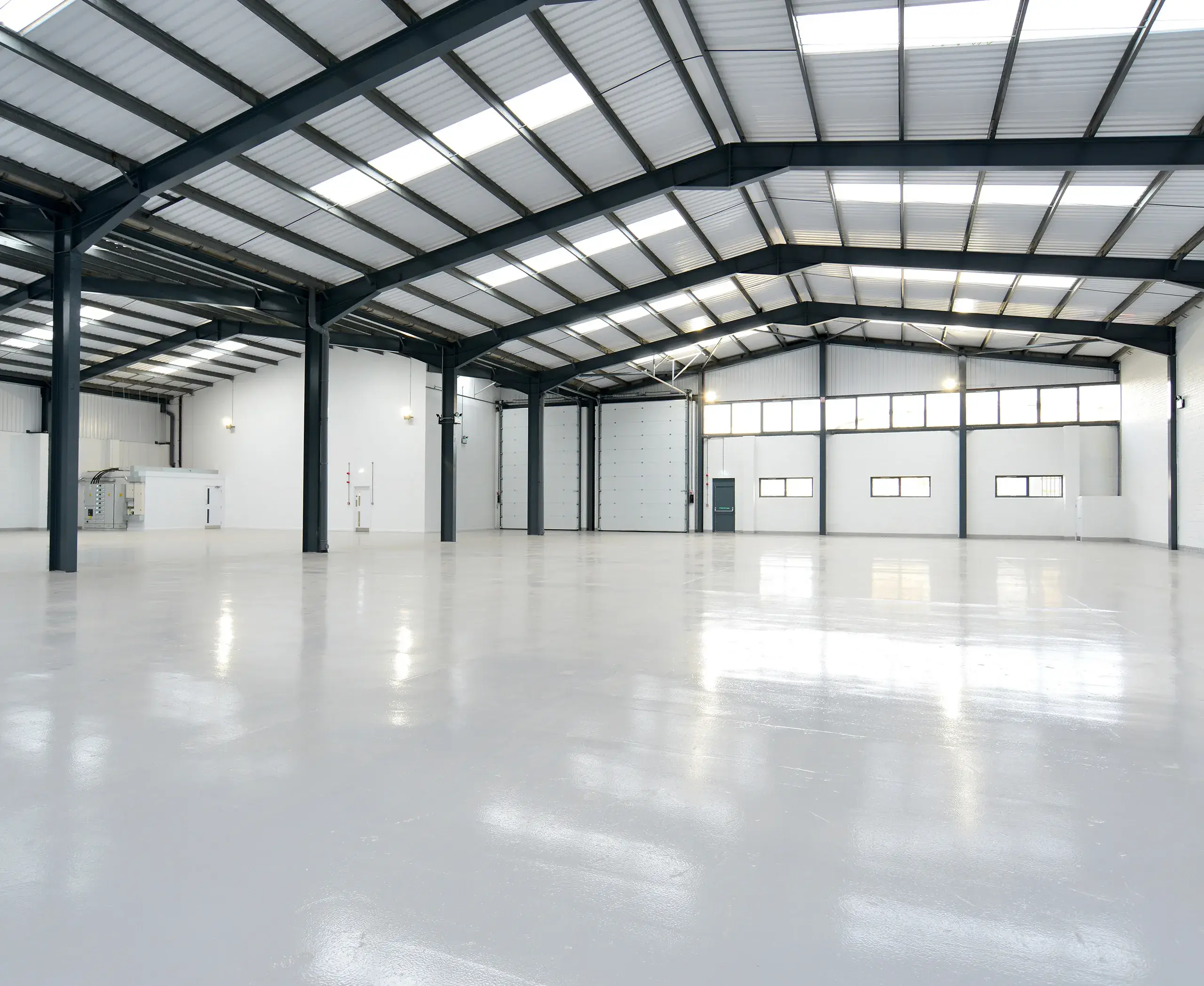 Interior of steel building